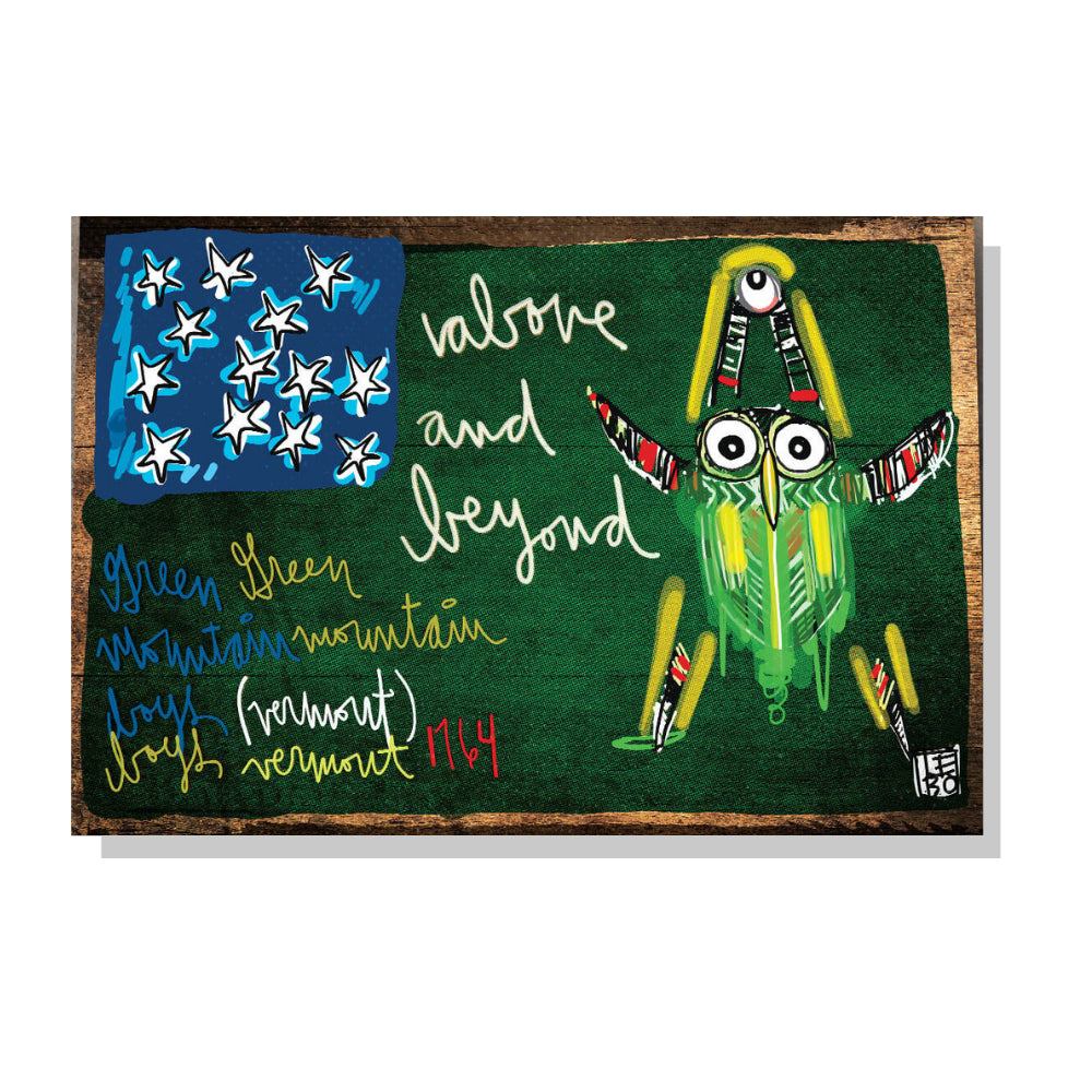 Above and Beyond, Green Mountain Boys Flag - Lebo Steel Mineral Print